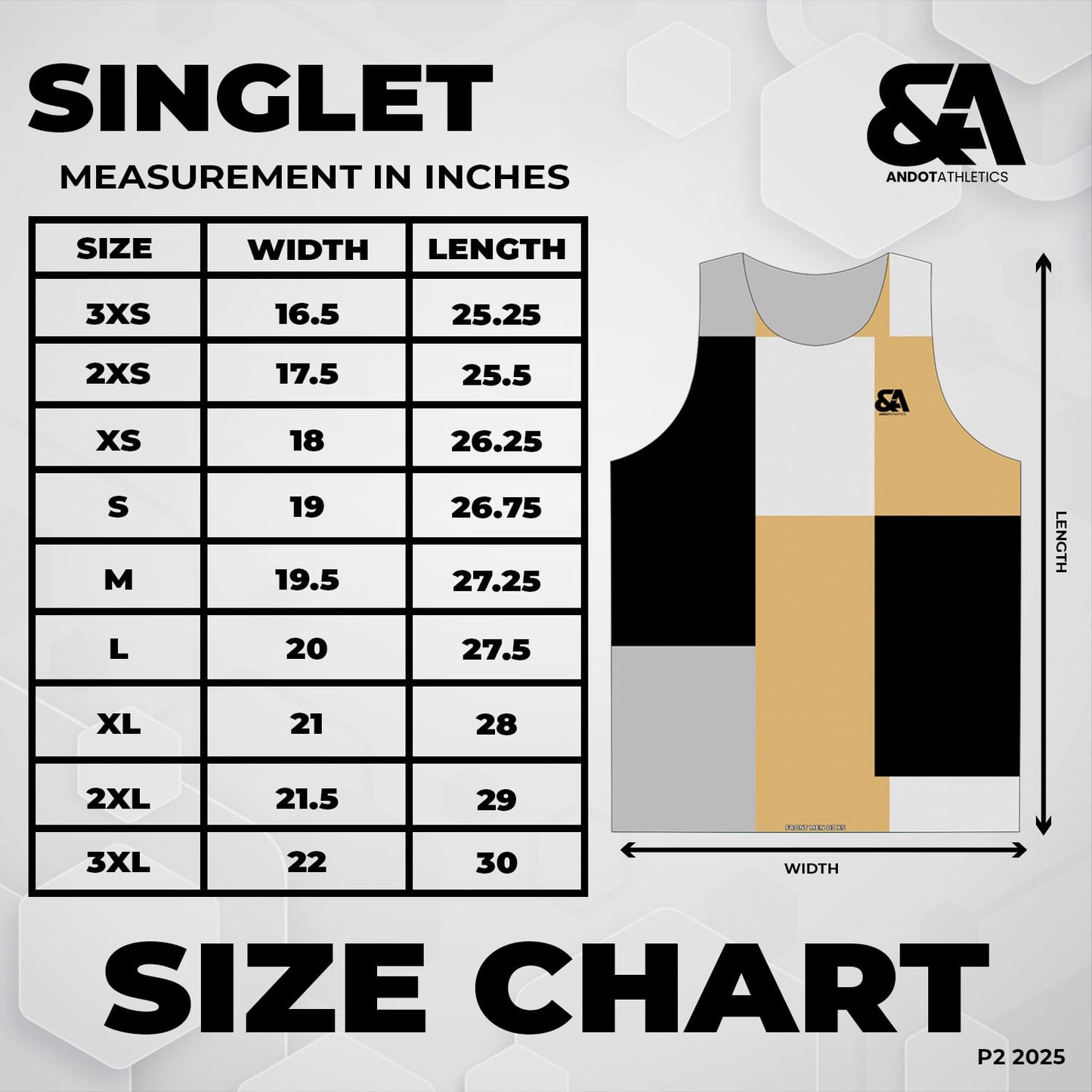 RUNNING SINGLET JERSEY ANDOTSPORTS